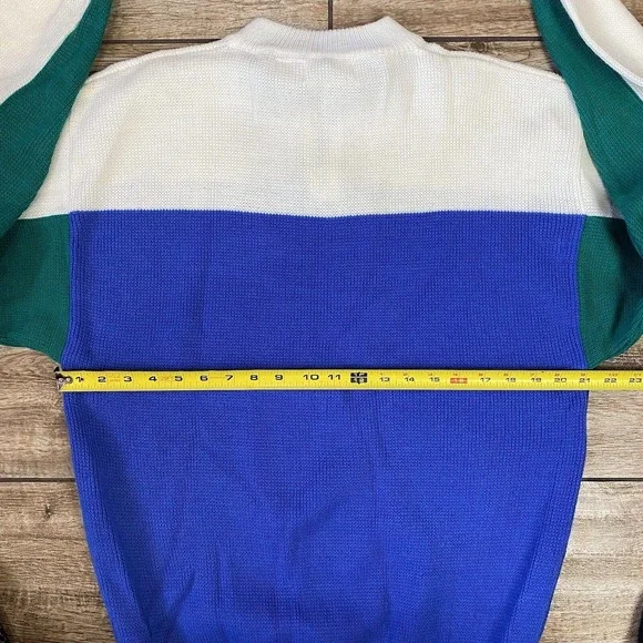 Vintage Colorblock Grandpa Sweater - Picture 3 of 6
